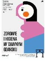 On the left black lettering with information about the exhibition, on the right colorful drawing with silhouette outline