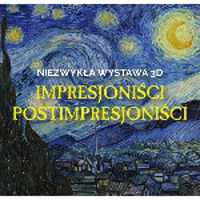 The poster with the painting by Vincent van Gogh "Starry night". In the middle an inscription with the name of the exhibition.