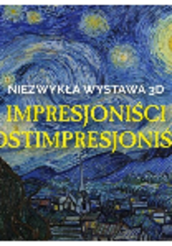 The poster with the painting by Vincent van Gogh "Starry night". In the middle an inscription with the name of the exhibition.