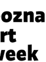 Part of Poznań Art Week logo: black text on white background "Poznań Art Week".