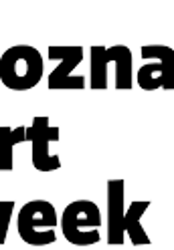 Part of Poznań Art Week logo: black text on white background "Poznań Art Week".