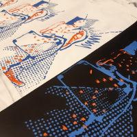 Graphics promoting the exhibition