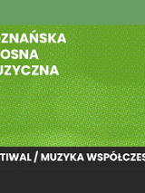 Poster- the title of the Festival on green background.