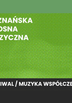 Poster- the title of the Festival on green background.