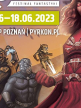 Festival poster - drawing of fantasy characters and information about the event.