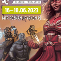 Festival poster - drawing of fantasy characters and information about the event.