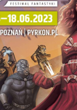 Festival poster - drawing of fantasy characters and information about the event.