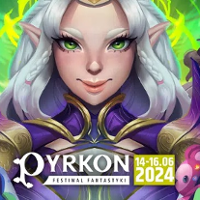 Festival poster: a drawing of a fairy-tale character resembling an elf woman and the title of the event.