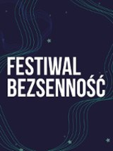 Festival poster: the title of the festival on dark background.