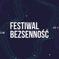 Festival poster: the title of the festival on dark background.