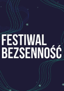 Festival poster: the title of the festival on dark background.