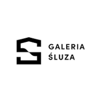Black and white gallery logo: letter "S" and the name of the gallery.