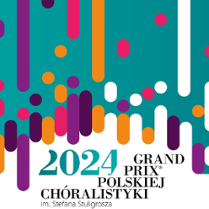 Event poster: colourful dots and short lines on green background and the title of the event on white background.