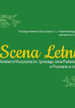 Events poster: information about the concerts on green background.