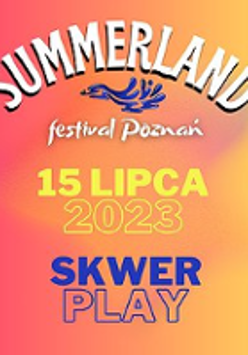 Festival poster in red, orange and yellow colours with information about the event.