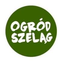 Logo of Szeląg Garden - the name of the place in a green circle.