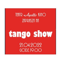 Performance poster - information about the event on red background