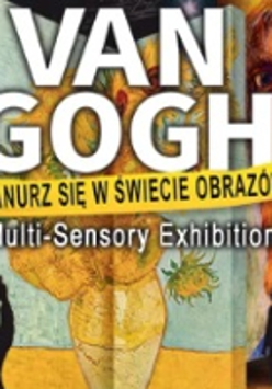 Exhibition poster: exhibition title on van Gogh's works as a background.
