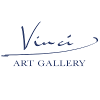 Black and white logo of the Vinci Art Gallery