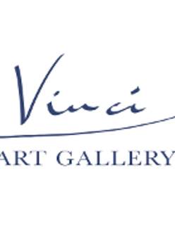 Black and white logo of the Vinci Art Gallery