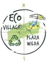 Green, white and black logo of Wilda Beach