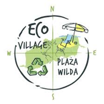 Green, white and black logo of Wilda Beach