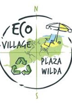 Green, white and black logo of Wilda Beach