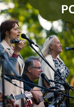 Graphics promoting the concert