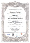 Koncert "Chopin z Warszawy i Moskwy przez Wielkopolskę do Paryża"
