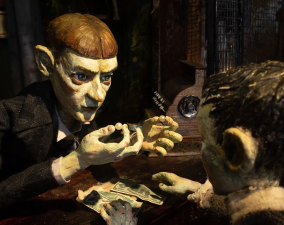 Animacja lalkowa. Scena w sklepie.