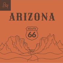 Rysunek przedstawiający umownie kanion w Arizonie, informacje o koncercie.