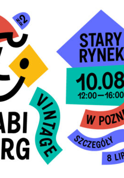 Plakat, abstrakcyjnie porozrzucane napisy