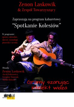 Zdjęcia artystów i nazwa wydarzenia.