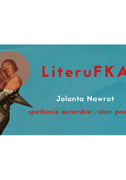 Baner: kobieta niesie strtę książek