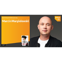 Marcin Magierowski, i okładka książki.