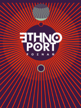 Autorem hipnotyzującej identyfikacji wizualnej Festiwalu jest Grzegorz Ciemnoczołowski. Na filoetowym tle biały napis Ethno Port Poznań od którego promieniście rozchodzą się czerwone linie.