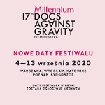 Na różowym tle napisy z nazwą festiwalu oraz datami i miastami w których sie odbywa.