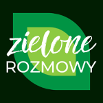 Logo cyklu wraz z nazwą "Zielone rozmowy".