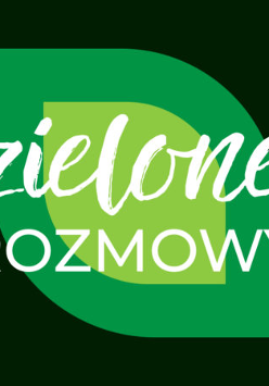 Logo cyklu wraz z nazwą "Zielone rozmowy".