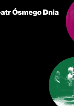 Na czarnym tle zdjęcie z teatru i jego nazwa.