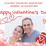 Zdjęcie aktorów ze spektaklu i informacje o jego nazwie, terminie i miejscu.