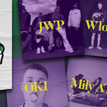 W fioletowych barwach zdjęcie artystów.