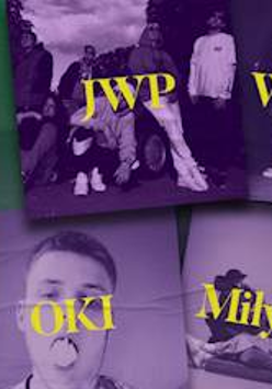 W fioletowych barwach zdjęcie artystów.