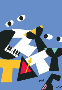 Na niebieskim tle napis "Czytaty".