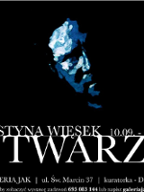 Jedna z prac artystki - twarz.