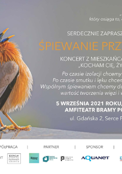 Ptaszek i informacje o wydarzeniu.