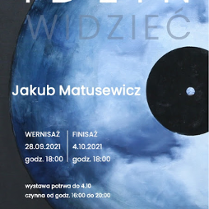 Niebieski baner z nazwą wydarzenia.