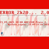 Baner z nazwą i datami trwania wystawy.