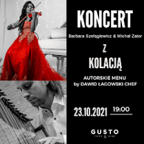 Baner z nazwą koncertu.