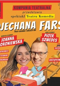Plakat z informacjami o wydarzeniu i zdjęciami aktorów.